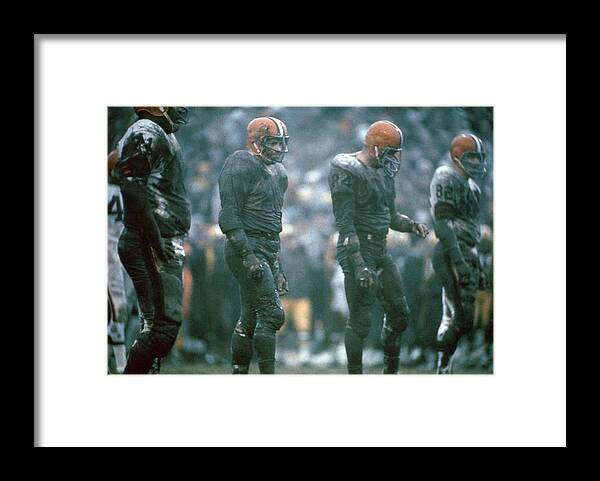 Cleveland Browns Framed Print featuring the digital art Cleveland Browns by Art Rickerby