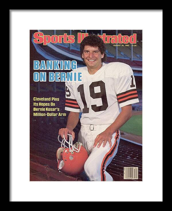 1980-1989 Framed Print featuring the photograph Cleveland Browns Qb Bernie Kosar Sports Illustrated Cover by Sports Illustrated