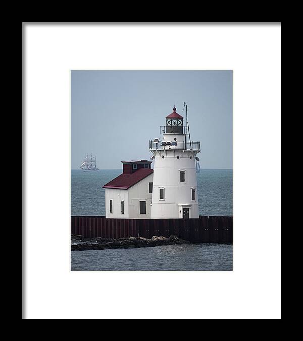 Lighthouse Framed Print featuring the photograph Cleveland Harbor West Lighthouse by Dale Kincaid