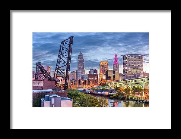 Scenics Framed Print featuring the photograph Cleveland, Ohio, Usa by Sean Pavone