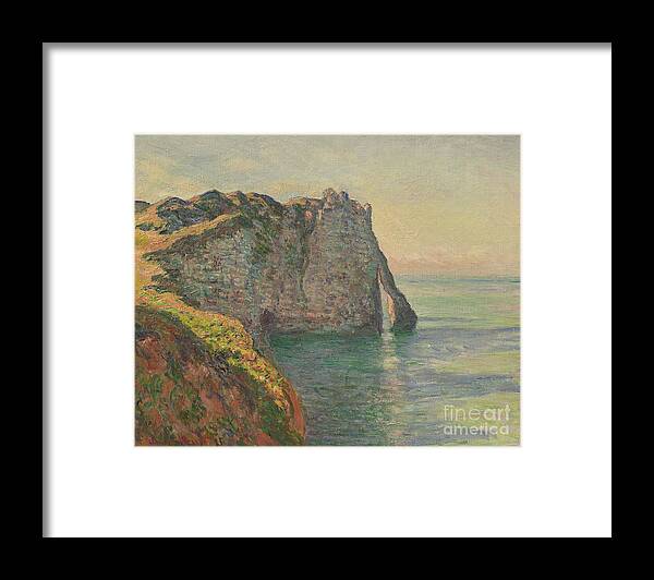 Oil Painting Framed Print featuring the drawing Cliff And Porte Daval by Heritage Images