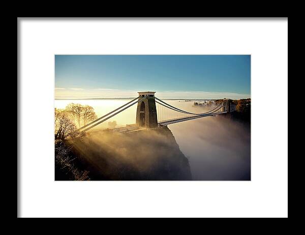 Tranquility Framed Print featuring the photograph Clifton Suspension Bridge by Paul C Stokes