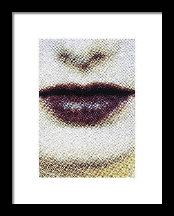 People Framed Print featuring the photograph Close-up On A Mouth - by Veronique Durruty