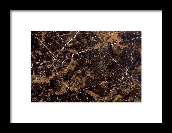 Abstractartistic Framed Print featuring the photograph Closeup Of Rough Brown Background by Dmytro Synelnychenko