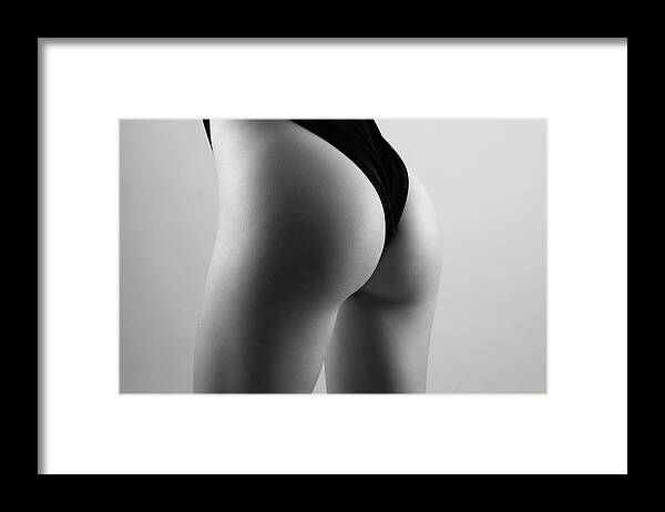 Canvas Print Sexy woman in black underwear - lingerie 