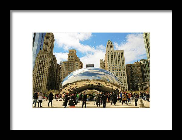 Cloud Gate Framed Print featuring the photograph Cloud Gate Chicago by Veronica Batterson