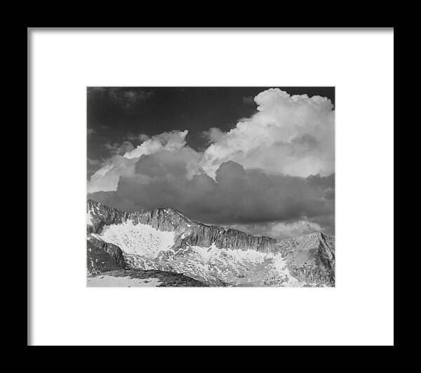 Clouds Framed Print featuring the painting Clouds over White Pass Kings River Canyon by Ansel Adams
