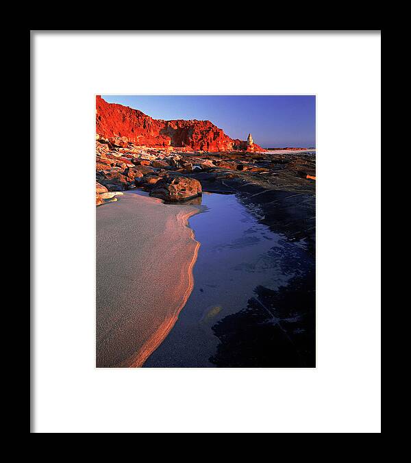 Outdoors Framed Print featuring the photograph Coastal Scene With Red Cliffs, Cape by Ted Mead