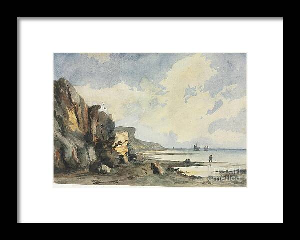 England Framed Print featuring the drawing Coastal View. Creator Thomas Churchyard by Heritage Images