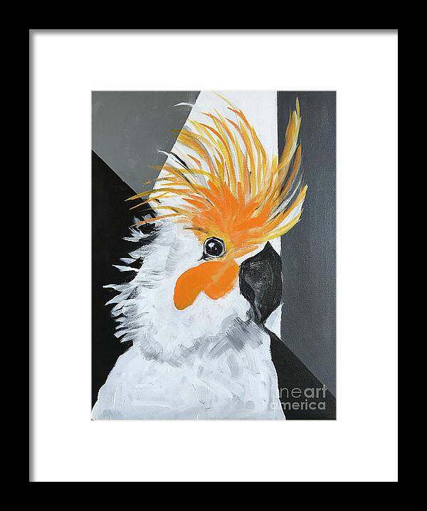 Bird Framed Print featuring the painting Cockatoo by Theresa Honeycheck