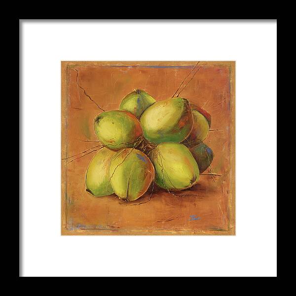 Coconuts Framed Print featuring the mixed media Cocos Locos II by Patricia Pinto