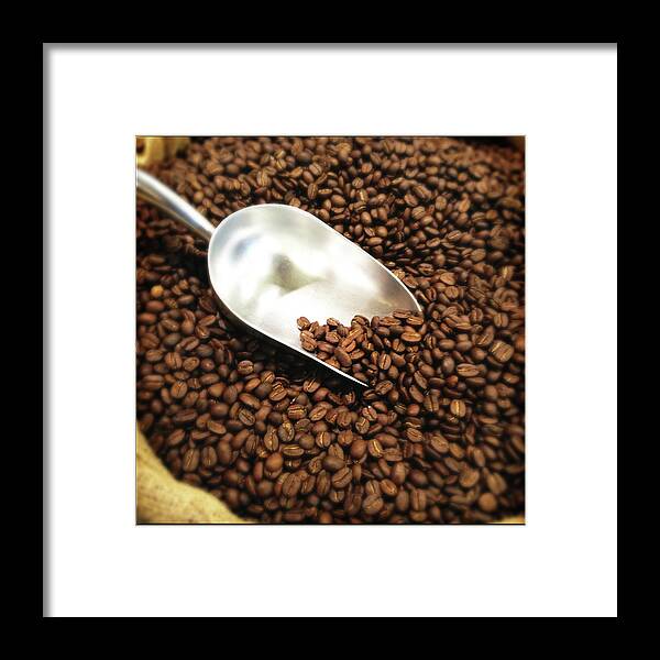 Retail Framed Print featuring the photograph Coffee Beans For Sale by Nathan Blaney