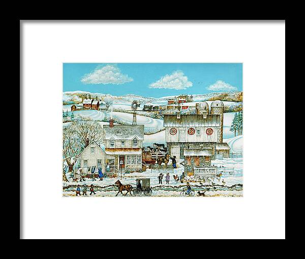 Cold And Clear Framed Print featuring the painting Cold And Clear by Bill Bell