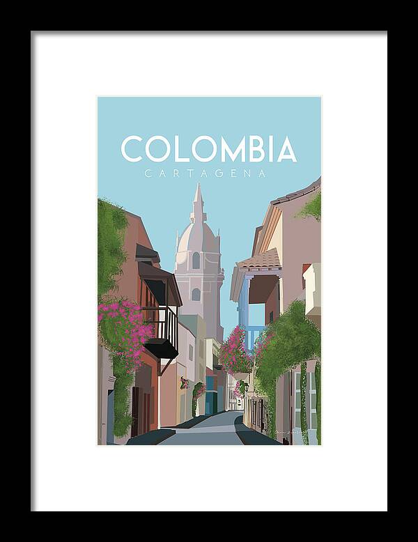 Adventure Framed Print featuring the digital art Colombia by Omar Escalante