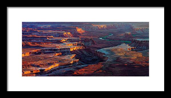 Panoramic Framed Print featuring the photograph Colorado River, Canyonlands National by Mint Images/ Art Wolfe