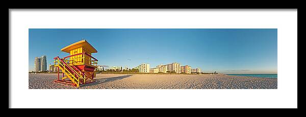 Water's Edge Framed Print featuring the photograph Colorful Beach Hut In Florida by Fotovoyager