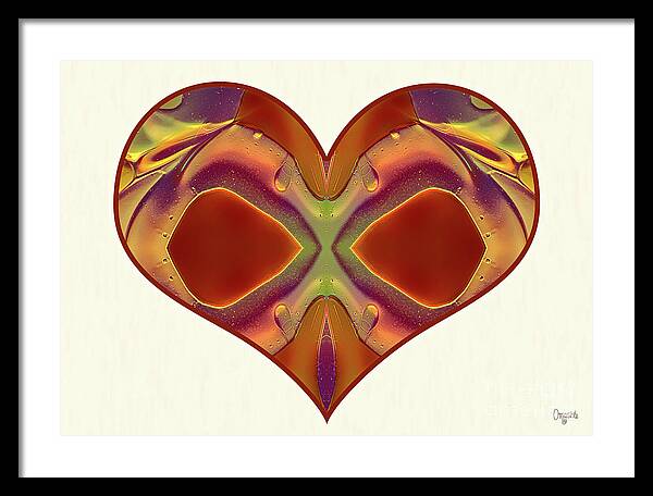 Colorful Framed Print featuring the digital art Colorful Heart - Naked Truth - Omaste Witkowski by Omaste Witkowski
