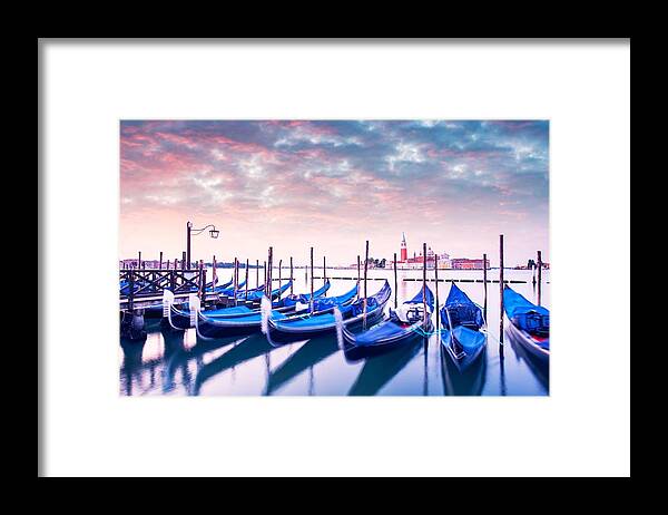 Landscape Framed Print featuring the photograph Colorful Landscape With Pink Sunset Sky by Ivan Kmit