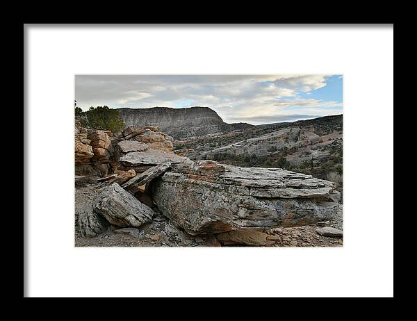 Colorado National Monument Framed Print featuring the photograph Colorful Overhang in Colorado National Monument by Ray Mathis