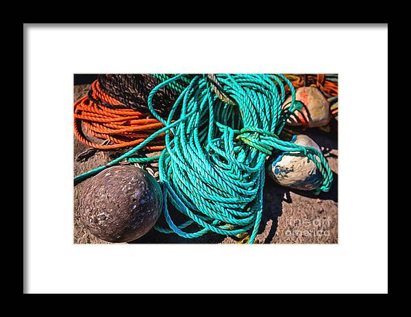 Ropes Framed Print featuring the photograph Colorful Ropes by Eva Lechner
