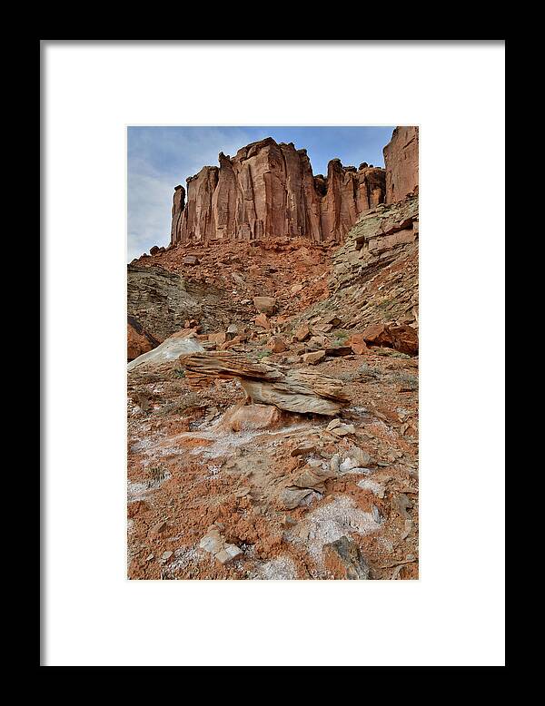 Canyonlands National Park Framed Print featuring the photograph Colorful Slopes of Mineral Bottom in Canyonlands by Ray Mathis