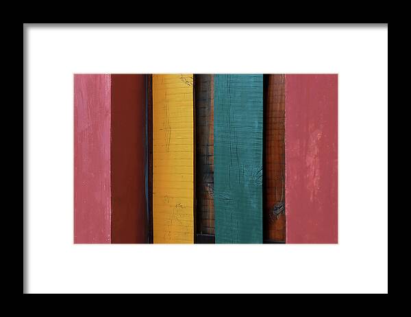 Minimalism Framed Print featuring the photograph Colorful Stripes by Prakash Ghai
