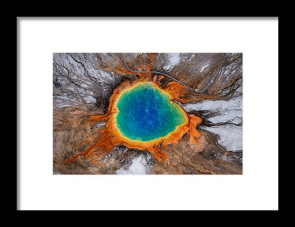 Aerial Framed Print featuring the photograph Colors by Gerald Macua