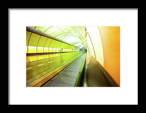 Pedestrian Framed Print featuring the photograph Colourful Walkway by Nikada