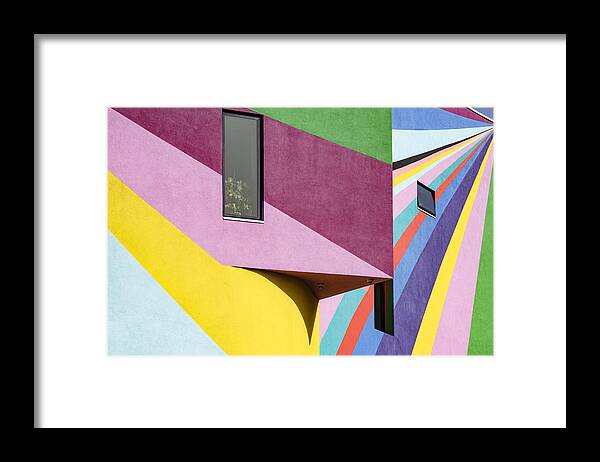 Architecture Framed Print featuring the photograph Colourways #3 by Linda Wride