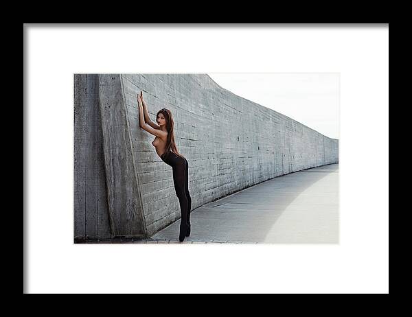 Fine Art Nude Framed Print featuring the photograph Come Out by Dobrin Marchev