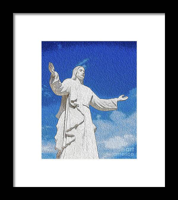 Faith Framed Print featuring the digital art Come Unto Me by Kenneth Montgomery