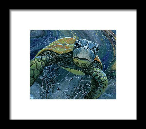 Sea Framed Print featuring the painting Coming At Cha by Darice Machel McGuire