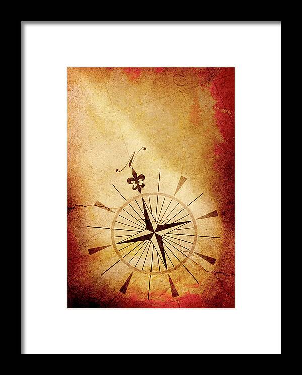 Topography Framed Print featuring the photograph Compass Rose by Dny59