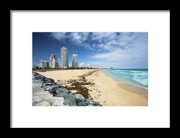 Apartment Framed Print featuring the photograph Condos On South Beach Miami by Pgiam
