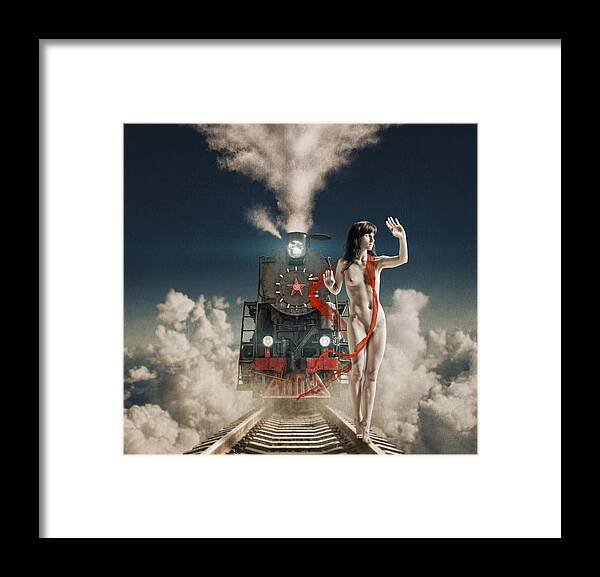 Train Framed Print featuring the photograph Conductor by Dmitry Laudin