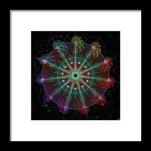 Eleven Framed Print featuring the digital art Conjunction by Kenneth Armand Johnson