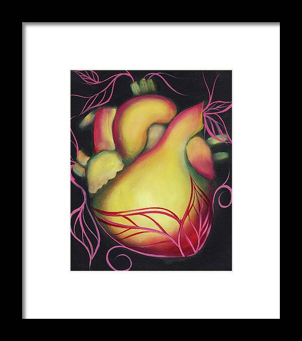 Sacred Heart Framed Print featuring the painting Consecrated by Abril Andrade