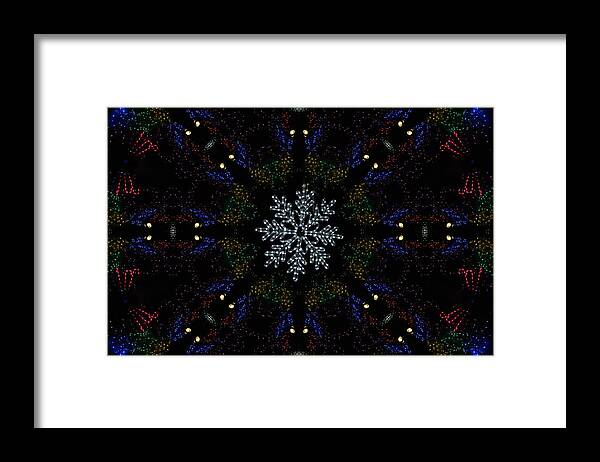 Candy Cane Lights Framed Print featuring the photograph Continuous Christmas Lights by Colleen Cornelius