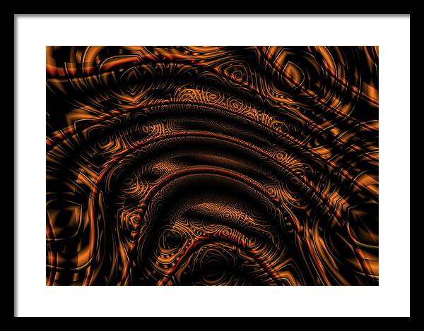 Abstract Framed Print featuring the digital art Contours Of Form Abstract Art by Rolando Burbon