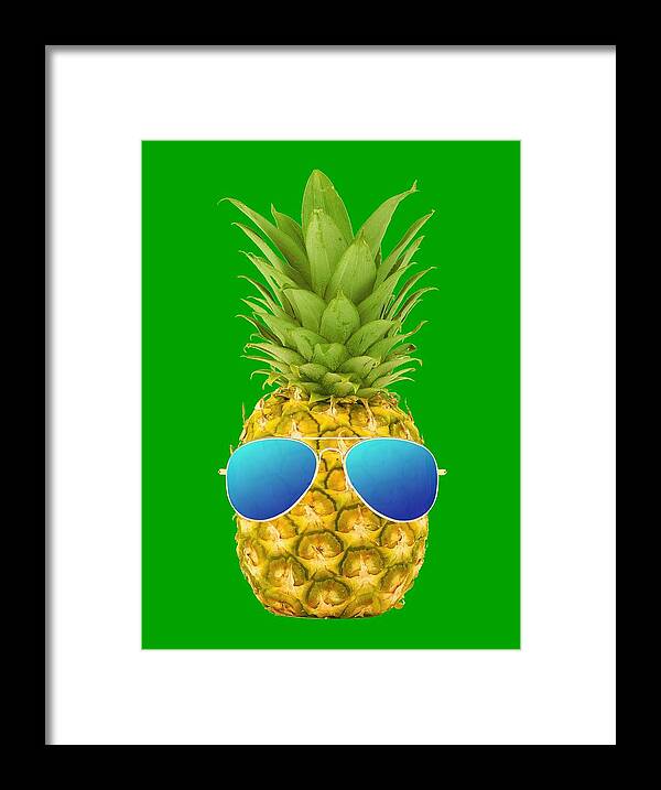 Pineapple Framed Print featuring the digital art Cool Pineapple by Filip Schpindel