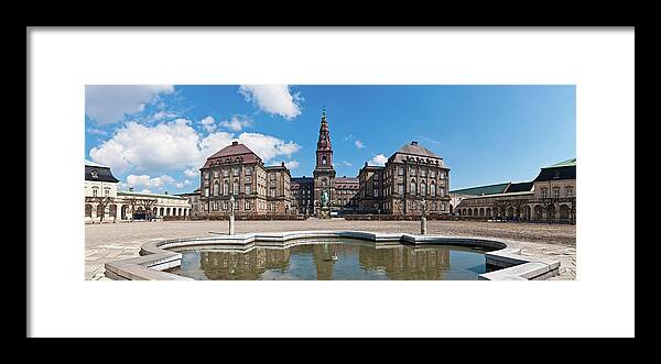Clock Tower Framed Print featuring the photograph Copenhagen Christiansborg Palace Danish by Fotovoyager