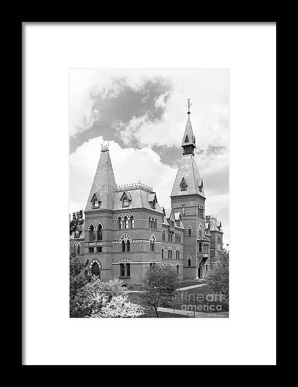 Cornell University Framed Print featuring the photograph Cornell University Sage Hall by University Icons