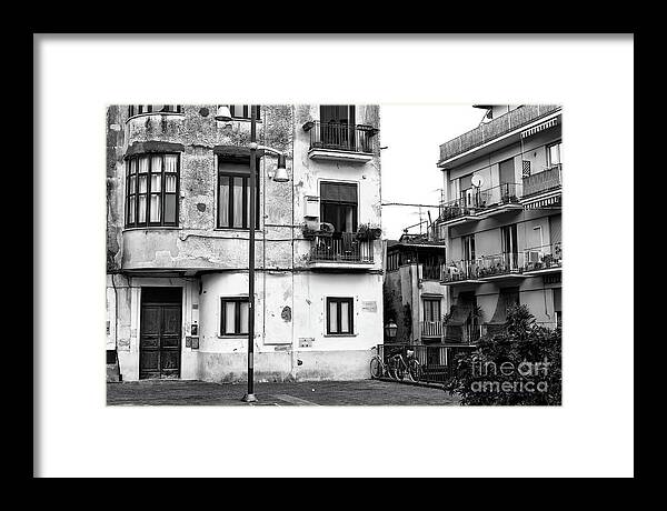 Corner Building In Sorrento Framed Print featuring the photograph Corner Building in Sorrento Italy by John Rizzuto