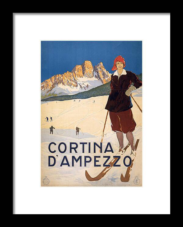 Skiing Framed Print featuring the photograph Cortina Dampezzo Poster by Graphicaartis
