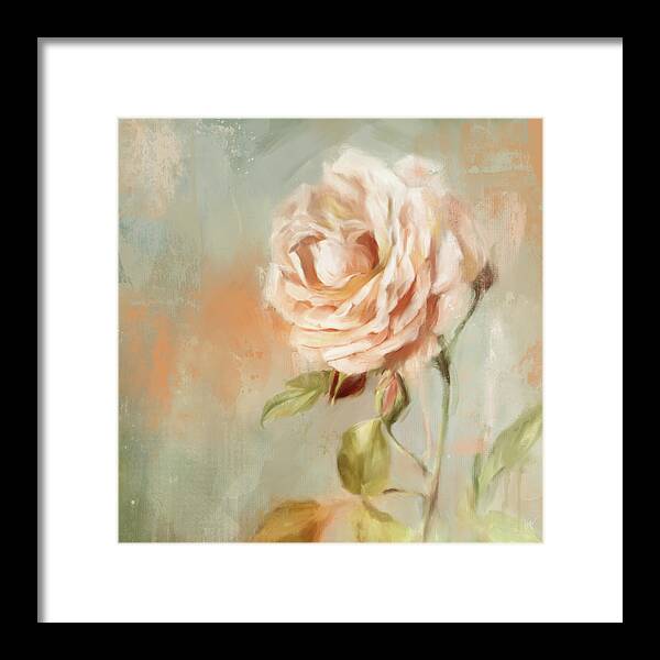 Colorful Framed Print featuring the painting Cottage Rose by Jai Johnson