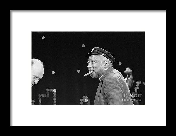 1980-1989 Framed Print featuring the photograph Count Basie Rehearses His Orchestra by Bettmann