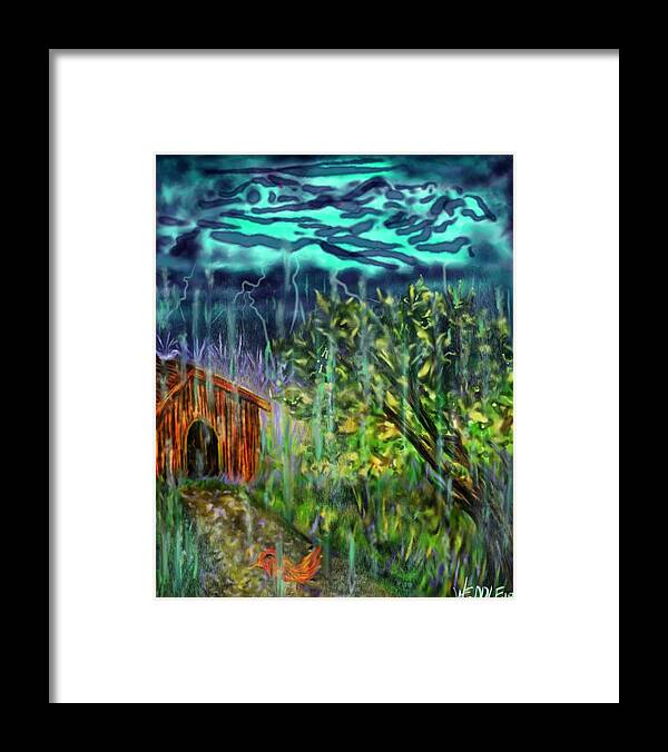 Country Framed Print featuring the digital art Country Storm by Angela Weddle