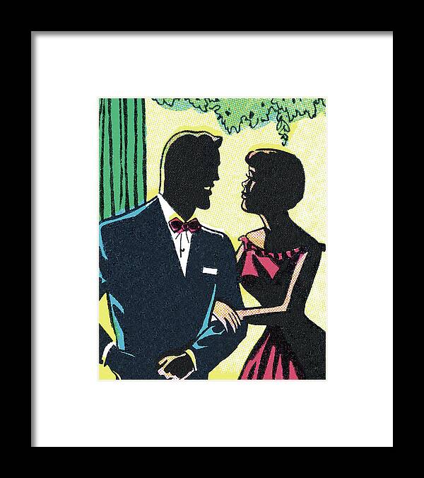 Activity Framed Print featuring the drawing Couple Arm in Arm by CSA Images
