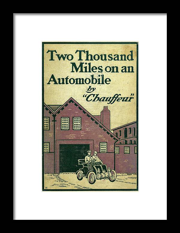 Automobile Framed Print featuring the mixed media Cover design for Two Thousand Miles on an Automobile by Edward Stratton Holloway