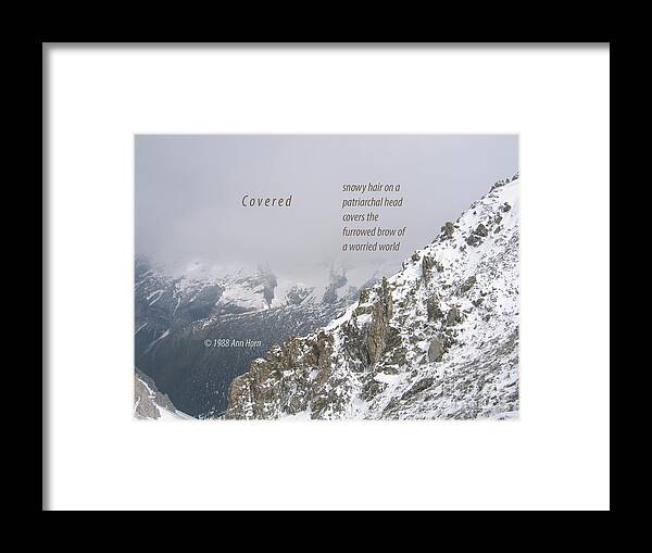 Mountains Framed Print featuring the photograph Covered by Ann Horn